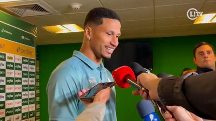Zagueiro do Palmeiras, Murilo comemora gol e vitória no Dérbi