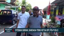 Ditemani Gibran, Sandiaga Uno Sambangi Rumah FX Rudy Rudyatmo di Solo