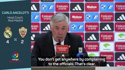 Ancelotti sympathetic after Vinicius booked for dissent in Real win over Almeria