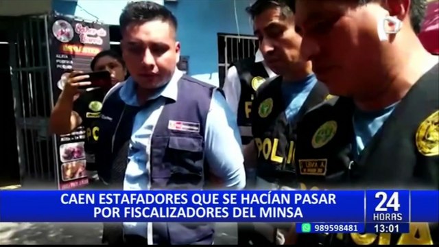 Capturan a estafadores que se hacían pasar como fiscalizadores del Minsa