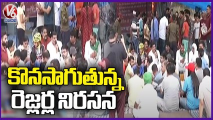 Delhi _ Wrestlers Protest Continues Against WFI Chief Brij Bhushan At Jantar Mantar _ V6 News