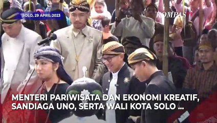 Potret Kebersamaan Sandiaga Uno dan Gibran Rakabuming Asyik Menari di Acara Solo Menari