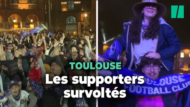 Après la victoire du TFC, la joie des supporters sur la place du Capitole