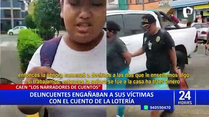 PNP captura a banda de estafadores denominada "Los Narradores de Cuentos"