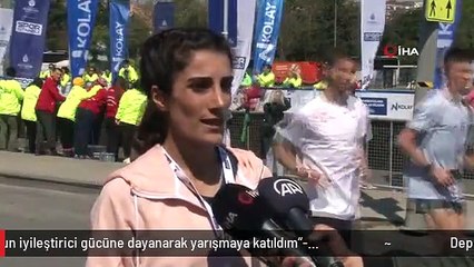 Depreme kampta yakalanan Yayla Gönen yarı maratonda birinci oldu- Yayla Kılıç Gönen: "Sporun iyileştirici gücüne dayanarak yarışmaya katıldım"-...