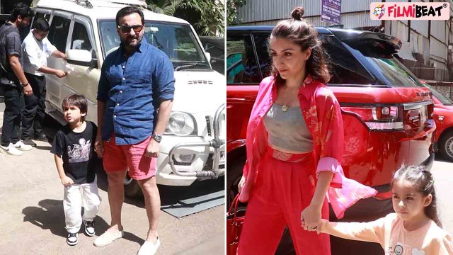 Saif Ali Khan बहन Soha Ali Khan, Taimur के साथ निकले Lunch पर, Video में Paps से Taimur बोले...!