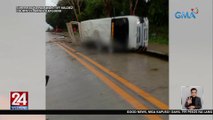 Shuttle van, bumangga sa puno dahil sa madulas na kalsada; 4 patay, 2 kritikal | 24 Oras Weekend
