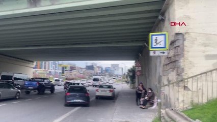 MALTEPE'DE KÖPRÜDE BETON DÖKÜLDÜ, İTFAİYE ÖNLEM ALDI