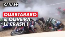 Énorme crash entre Quartararo et Oliveira dès le 1er tour ! - Grand Prix d'Espagne - MotoGP