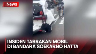 Hilang Kendali, Minibus Tabrak 3 Kendaraan di Bandara Soekarno Hatta
