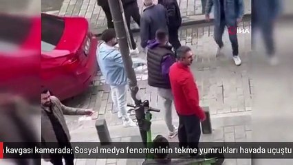 Pendik'te laf atma kavgası kamerada: Sosyal medya fenomeninin tekme yumrukları havada uçuştu