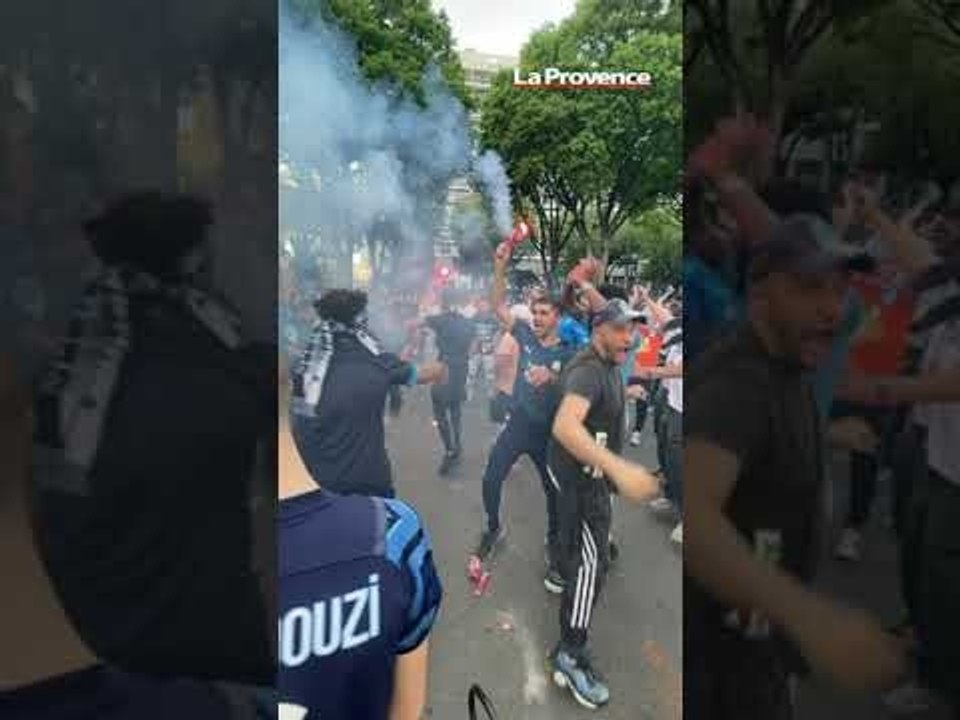 OM-AJ Auxerre : des supporters marseillais déchainés devant le Vélodrome