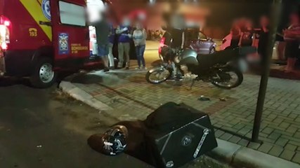 Motociclista fica ferido em acidente de trânsito no Brasília
