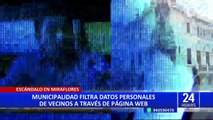 Denuncian que Municipalidad de Miraflores filtró datos personales de vecinos a través de página web