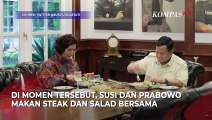 Silaturahmi Lebaran, Susi Pudjiastuti Makan Steak Bareng Prabowo