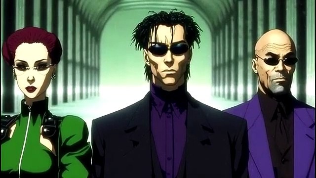 Matrix as an 80s dark Sci-Fi Anime Film Matrix comme un film d'animation de science-fiction sombre des années 80