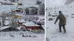 Erzincan'da mayıs ayında kar sürprizi! Az buz değil lapa lapa yağdı