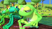 Five Little Speckled Frogs _ CoComelon Animal Time _ Animals for Kids