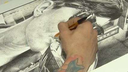 Un artista gallego triunfa con sus espectaculares dibujos elaborados a boli Bic