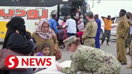 Hundreds of American nationals stranded in war-torn Sudan on their way home