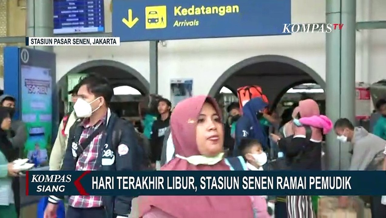 Akhir Libur Lebaran, Stasiun Pasar Senen Masih Ramai Pemudik 1 Mei 2023 Pagi