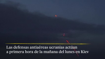 Disparos de las defensas antiaéreas en Kiev