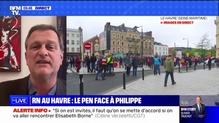 Pour Louis Aliot, ce 1er-Mai est l'occasion pour le Rassemblement national "de parler à tous ceux qui en bavent dans leur vie quotidienne et de leur montrer son soutien"