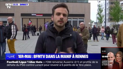 1er-Mai: à Rennes, cet enseignant manifeste pour "montrer son désaccord" sur la réforme des retraites