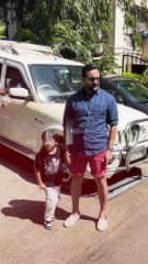 Saif Ali Khan & Taimur Spotted At Khar In Mumbai