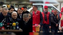 Bolu Belediye Başkanı Tanju Özcan, Erdoğan konuşurken ön tarafa geçmeye çalışan Nureddin Nebati'nin taklidini yaptı.