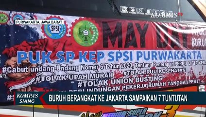 1.500 Buruh di Purwakarta Gelar Aksi Bersama Peringati May Day Berangkat ke Jakarta