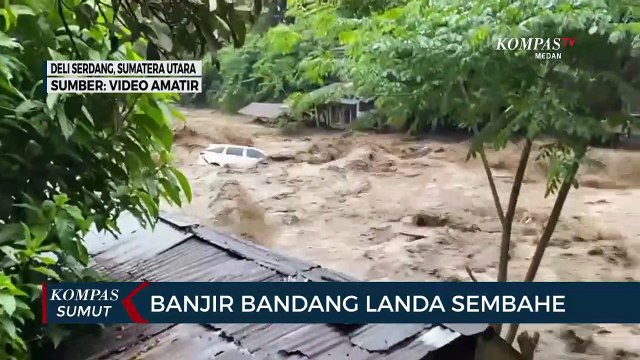 Detik-detik Mobil Hanyut Terseret Banjir Bandang di Pemandian Sembahe