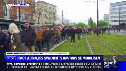 1er-Mai: les Havrais mobilisés contre la réforme des retraites mais aussi contre la venue du Rassemblement national