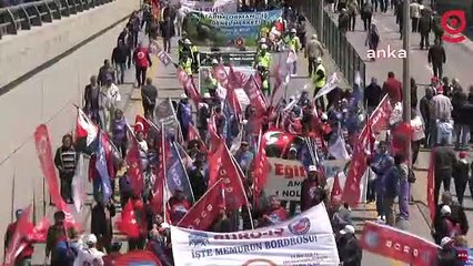 Ankara’da 1 Mayıs Emek ve Dayanışma Günü Yürüyüşü başladı: Birleşe birleşe kazanacağız sloganları atıldı