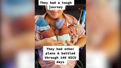 Mum of the UK’s most premature twins says they are going “strength to strength”