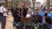 Royalists set up camp outside Buckingham Palace ahead of King Charles III’s coronation