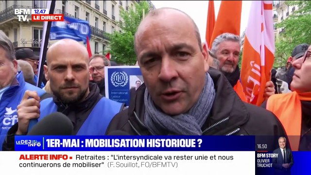 Un 1er-Mai historique : Laurent Berger parle d'une très grosse mobilisation