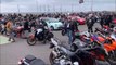 Thousands of May Day bikers in Hastings, East Sussex