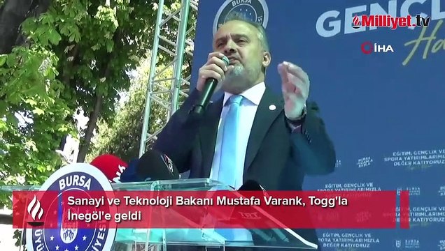Bakan Varank, Togg'la İnegöl'e geldi