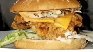ASMR KFC Zinger Burger Cooking Mukbang | No Talking | ASMR Zinger Burger Eating Mukbang