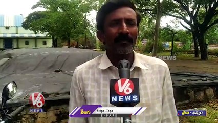 Heavy Rain Cause Huge Paddy Damage In Wyra | Khammam | V6 News