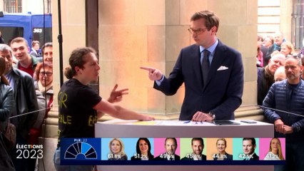 Suisse : un militant écologiste interrompt un débat télévisé en se collant la main