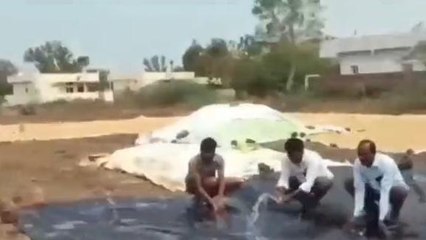 మంథని: ఎడతెరపి లేకుండా వర్షం.. తడిసి ముద్దయిన ధాన్యం..!