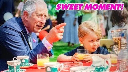King Charles and Prince George in the sweet previously unseen moment