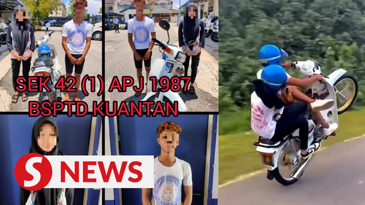 Another young couple detained for “wheelie” stunt, this time, in Kuantan