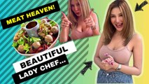 Meat HEAVEN! Beautiful Lady Chef  #thaifood #thaigirls #beautiful #sexy #food #viral #dailymotion #trend
