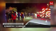 Esta es la lista de lesionados por accidente de autobús que cayó a un barranco en Nayarit