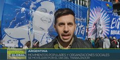 Movimientos populares de Argentina evocan el Día del Trabajador