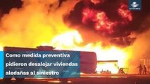 Varias pipas con gasolina explotan en Matamoros, Tamaulipas
