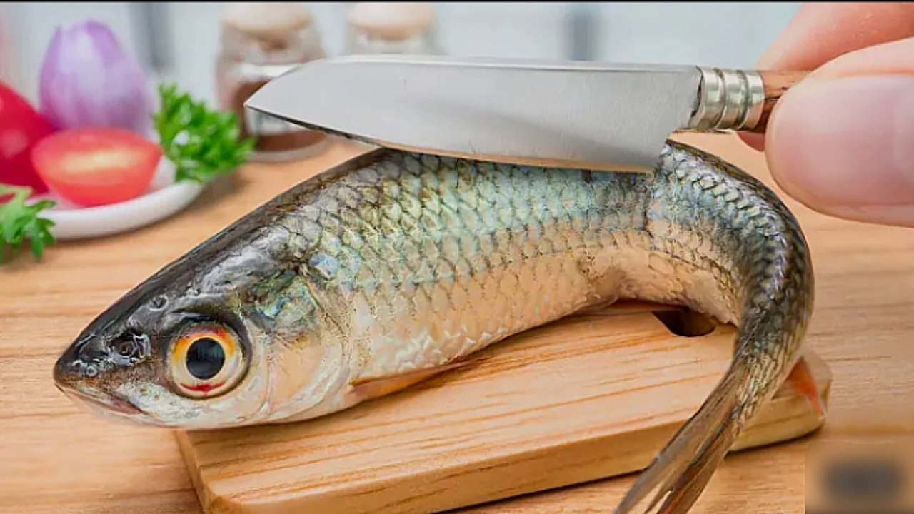 Yummy Miniature Blooming Fish Fried Recipe  Cooking Mini Food In Miniature Kitchen - ASMR Video